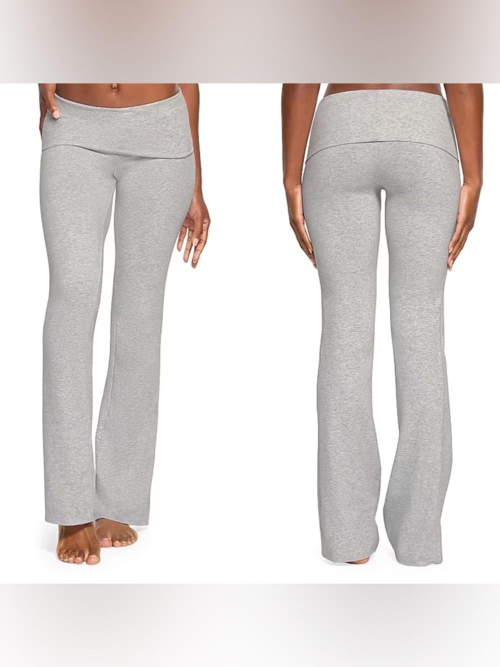 Olive Avenue Gray Fold-Over Waist Flare Pants Women’s Size XL NWT